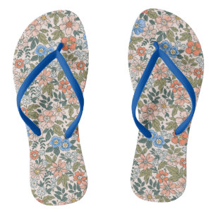 Coral Garden Flower Pattern Jandals