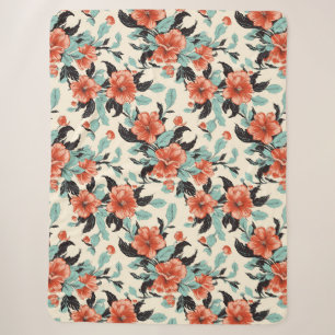 Coral Garden Sherpa Blanket