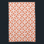 Coral Geometric Kitchen Towels<br><div class="desc">Circles geometric trellis pattern kitchen towels. Modern Coral design kitchen towels / tea towels. Perfect for drying dishes and glassware, general kitchen use or simply as a stylish decorative touch for the kitchen. Made in the U.S.A. and machine washable. An ideal gift for weddings, birthdays or housewarmings. Available in any...</div>
