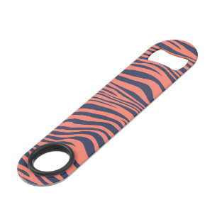Coral Glamourous Tiger Stripes Animal Print