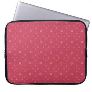 Coral   Golden Zinnia Sun Laptop Sleeve