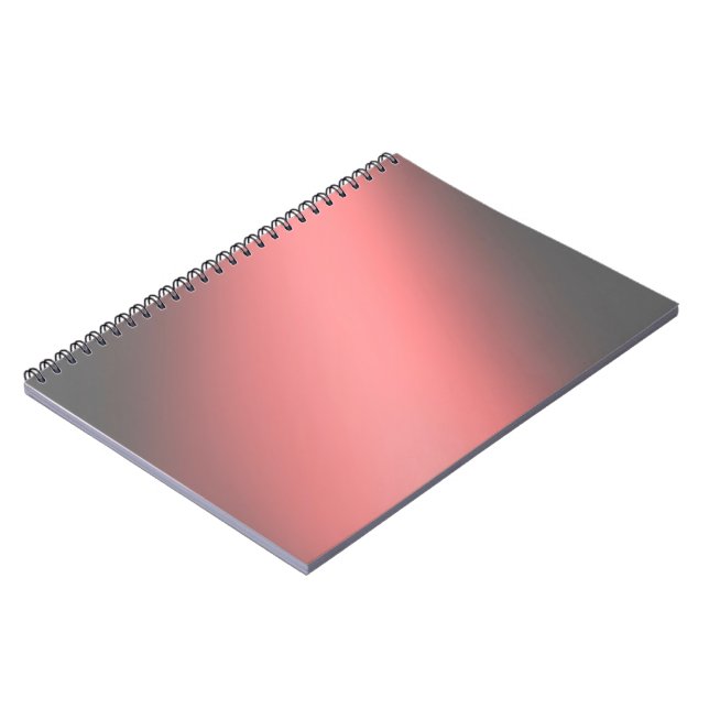 Coral & Gray  moonlight ombre effect  Notebook (Left Side)