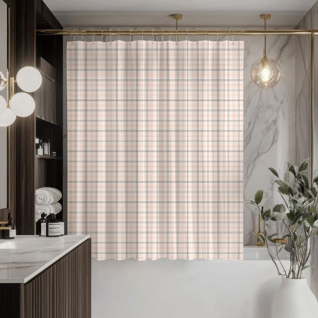 Coral Grey Bathroom Curtain Clean and Trendy Feel (Coral Grey Bathroom Curtain Clean and Trendy Feel)