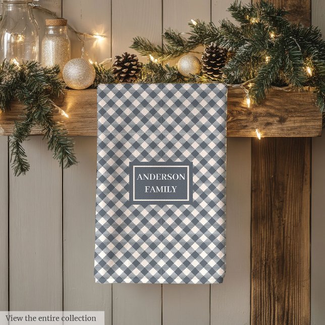 Coral Grey Tartan Towel Personalised Classic Look (Coral Grey Tartan Towel Personalized Classic Look)