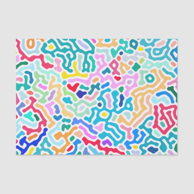 Coral - happy colourful tissue paper (Front)