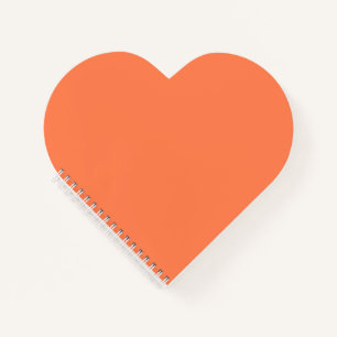 Coral Heart Shaped Notebook