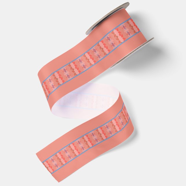 Coral Heritage Satin Ribbon (Front+Back)