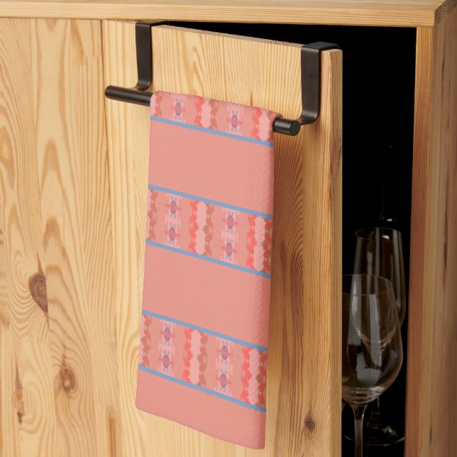 Coral Heritage Tea Towel (Thirds Fold)