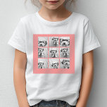 Coral Instagram Photo Collage with 9 photos T-Shirt<br><div class="desc">Use your photos without frames on this one! Add your favourite pictures and snapshots to this strip for a fun memory keeper. An artistic way to display your best photo sharing pics.</div>