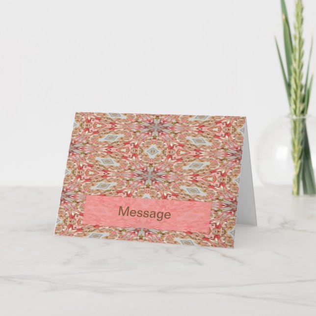 Coral Kaleidoscope Card (Front)