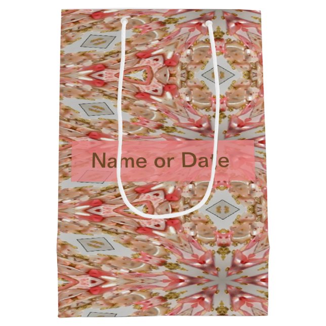 Coral Kaleidoscope Medium Gift Bag (Back)