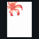 Coral lily flower art wedding table number<br><div class="desc">Simple floral coral coloured lily flower wedding table card. Beautiful wedding card ideal for a floral or coral coloured themed wedding. © Original pencil and watercolor lily flower art with coral colour treatment and design by exclusively for www.mylittleedenweddings.com</div>