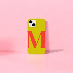 Coral Lime Iniatial Personalised Monogram  iPhone 16 Pro Max Case