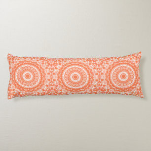Coral Mandala Geometric Pattern Body Cushion