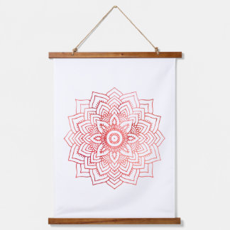 Coral Mandala Hanging Tapestry