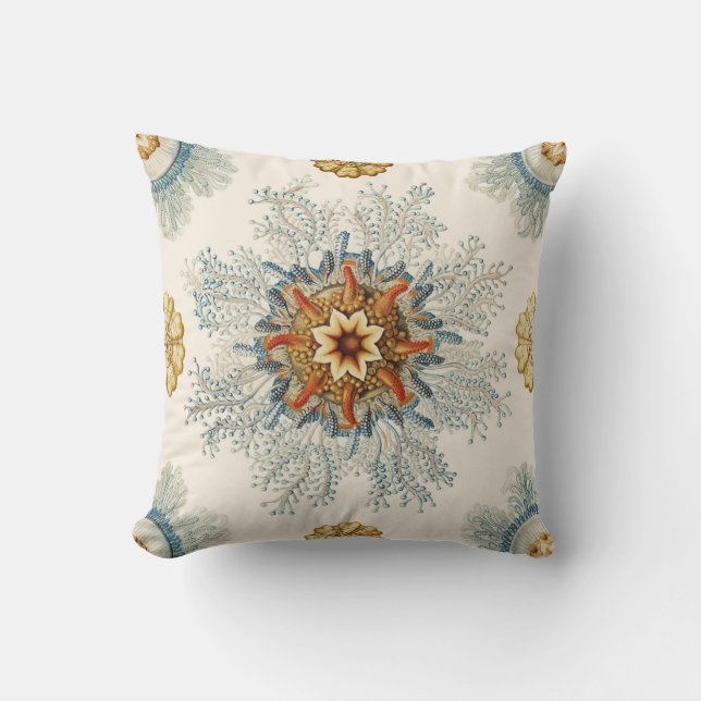 Coral Mandala Pattern Cushion (Front)