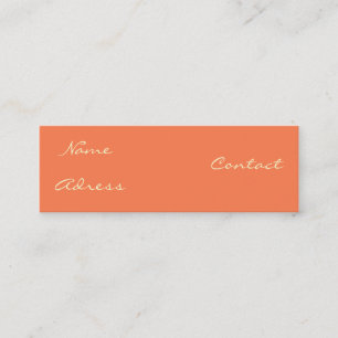 coral mini business card