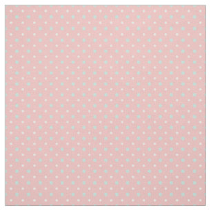 Coral Mint Green  Polka Dot  Pattern Fabric