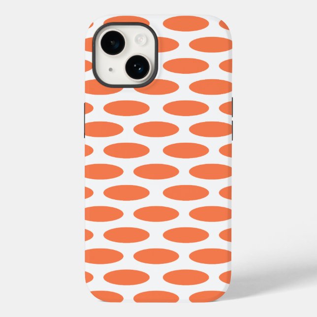 Coral Modern Oval at Emporiomoffa Case-Mate iPhone Case (Back)
