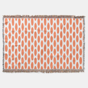 Coral Modern Oval @ Emporiomoffa Throw Blanket