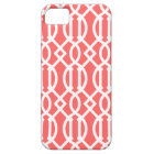 Coral Modern Trellis Pattern
