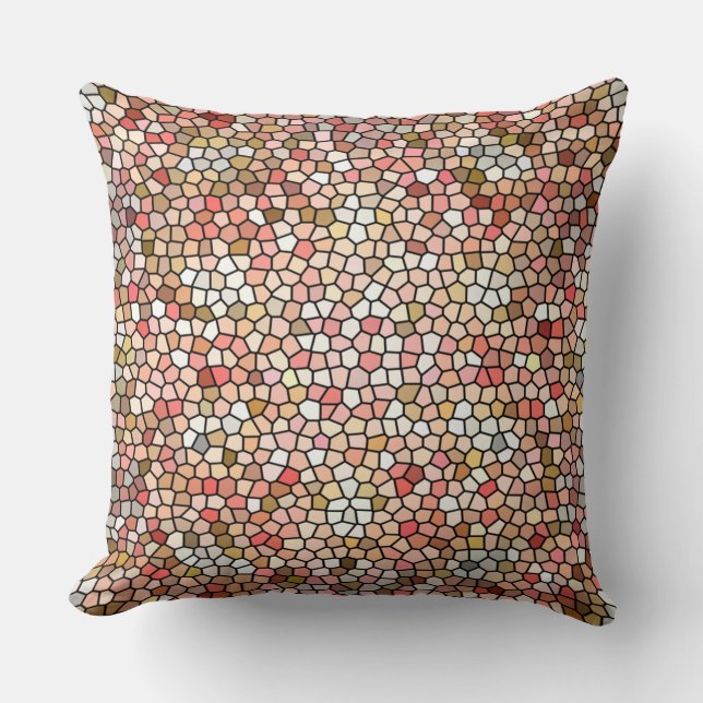 Coral Mosaics throw pillow (Front)