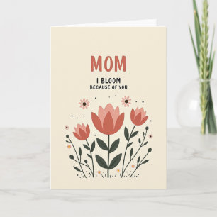 Coral Mothers Day Tribute Card