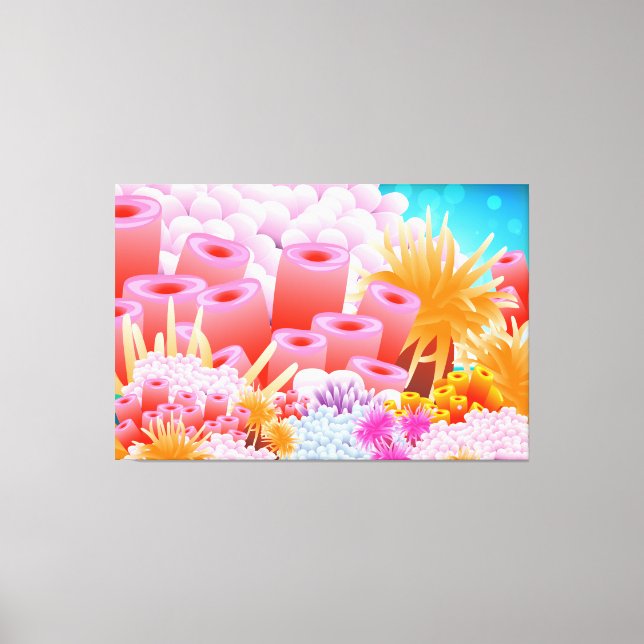 Coral Ocean Canvas Print (Front)