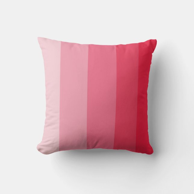 Coral Ombre Stripe Cushion (Front)
