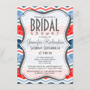 Coral Orange and Light Blue Leopard Print Invitation