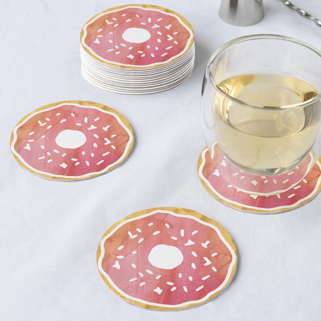 Coral Orange Doughnut Coasters (Creator Uploaded)