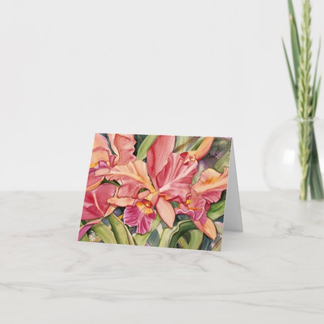 coral orchid note card 2.95 (Front)