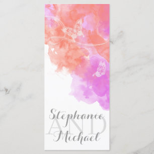 Coral Orchid Watercolor Butterfly Program Rack Programme