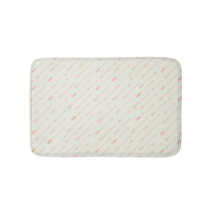 Coral Outlined Arrows Pattern Bath Mat