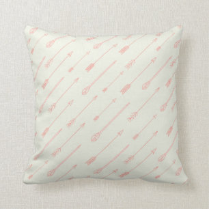 Coral Outlined Arrows Pattern Cushion