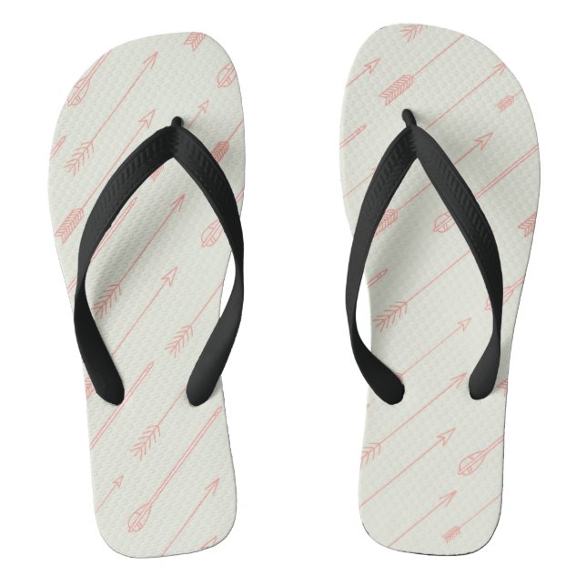 Coral Outlined Arrows Pattern Jandals (Footbed)