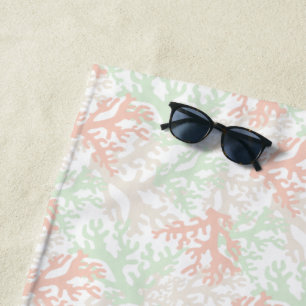 Coral Overlap Beach Towel