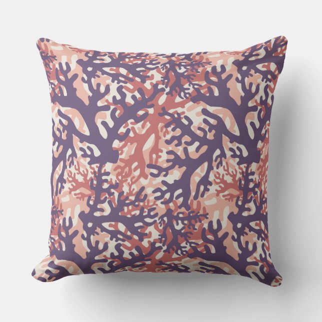 Coral Overlap Outdoor Cushion (Front)