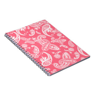 Coral Paisley Notebook