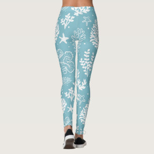 Coral Pattern, Sea Life Leggings