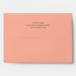 Coral Peach Return Address Envelope