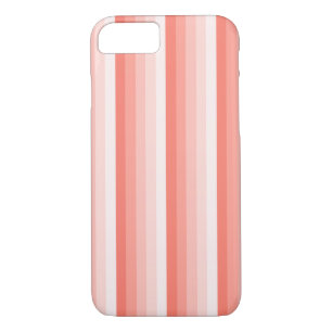 Coral peach shadow stripes Case-Mate iPhone case