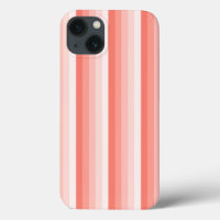 Coral peach shadow stripes Case-Mate iPhone case