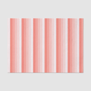 Coral peach shadow stripes tissue paper