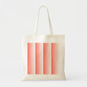 Coral peach shadow stripes tote bag