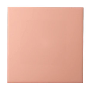 Coral Peach Solid Colour Tile