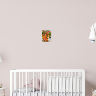 Coral Petunias in a Pot Poster