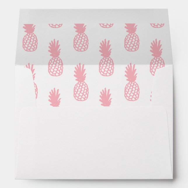 Coral Pineapple Pattern Envelope (Back (Bottom))