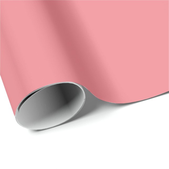Coral Pink and White Fun Pattern Wrapping Paper (Roll Corner)