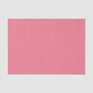Coral Pink and White Polka Dot Tissue Paper